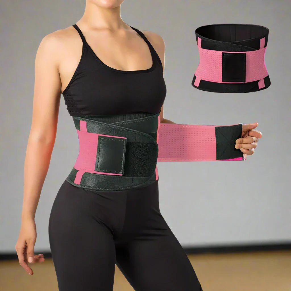 Ceinture Lombaire - LumbarSupportBelt™ - Rose - Mon Univers Sportif