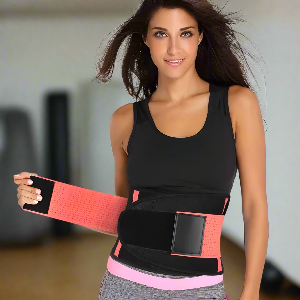 Ceinture Lombaire - LumbarSupportBelt™ - Rose - Mon Univers Sportif