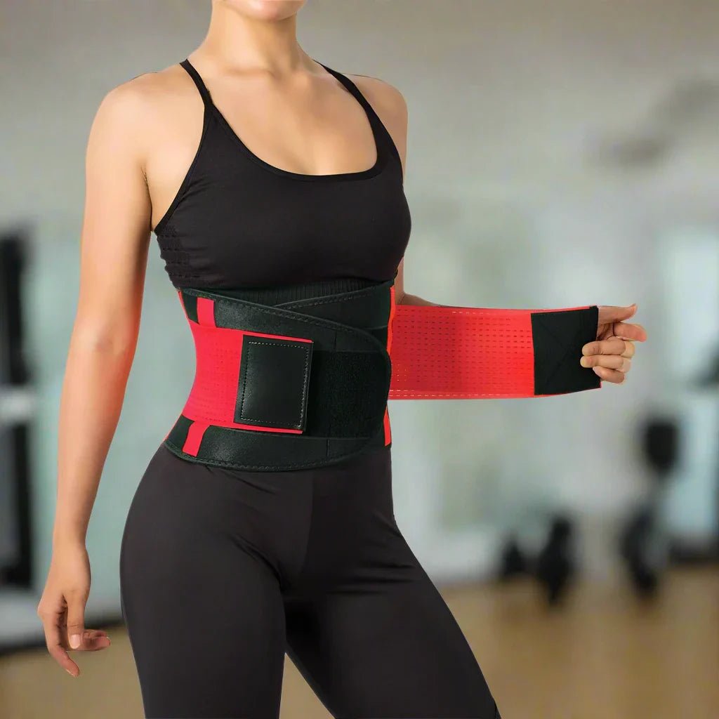 Ceinture Lombaire - LumbarSupportBelt™ - Rouge - Mon Univers Sportif